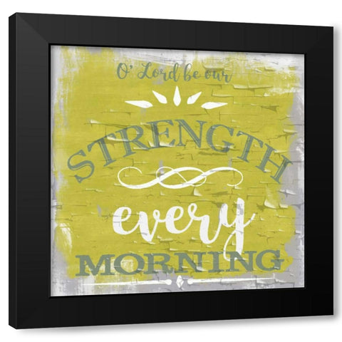 Be Our Strength Rustic Yellow Black Modern Wood Framed Art Print by Greene, Taylor