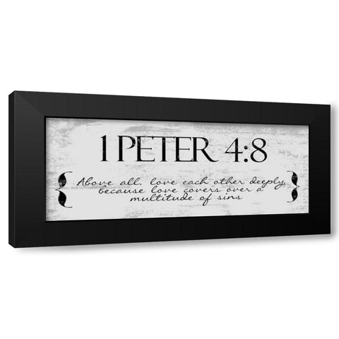 ABOVE ALL Black Modern Wood Framed Art Print with Double Matting by Greene, Taylor