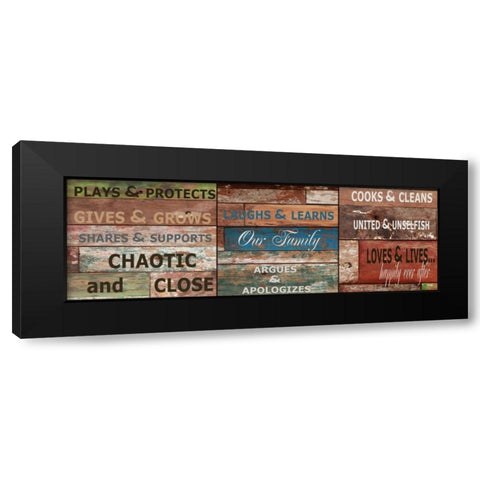 Rustic Rules B Black Modern Wood Framed Art Print with Double Matting by Greene, Taylor