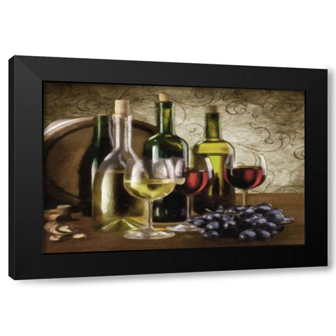 Vino Black Modern Wood Framed Art Print by Greene, Taylor