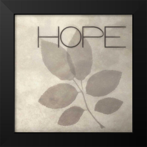 Hope Silhouette Black Modern Wood Framed Art Print by Greene, Taylor