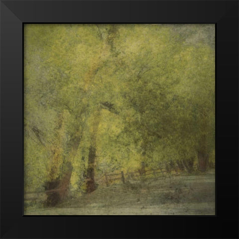 Walkway Silhouette Black Modern Wood Framed Art Print by Greene, Taylor