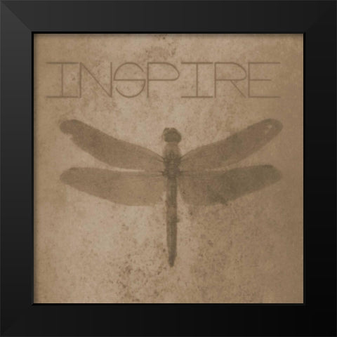 Inspire Silhouette Black Modern Wood Framed Art Print by Greene, Taylor