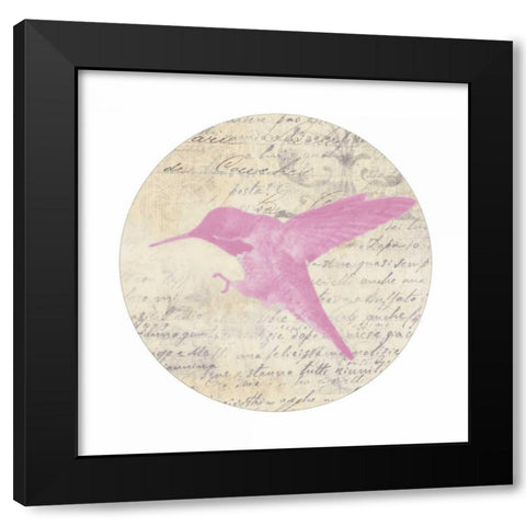 Love Bird Disc Black Modern Wood Framed Art Print by Greene, Taylor