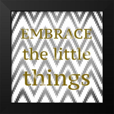 Embrace Black Modern Wood Framed Art Print by Greene, Taylor