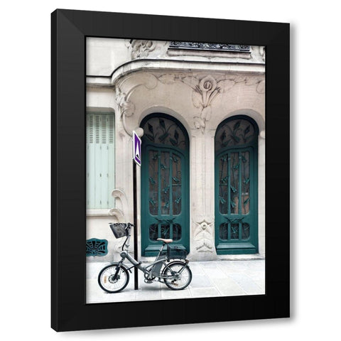 Art Nouveau Door Black Modern Wood Framed Art Print by Telik, Tracey