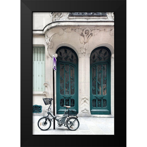 Art Nouveau Door Black Modern Wood Framed Art Print by Telik, Tracey