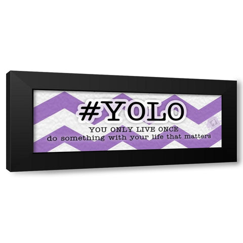 YOLO Instaquote Black Modern Wood Framed Art Print with Double Matting by Pazan, Tony