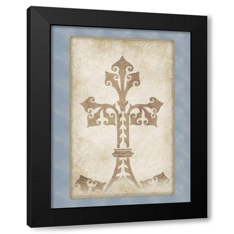 Cross Black Modern Wood Framed Art Print with Double Matting by Pazan, Tony