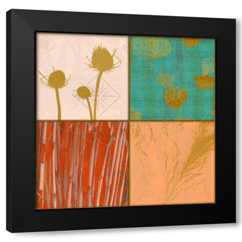 Vivid Patch Black Modern Wood Framed Art Print with Double Matting by Pazan, Tony