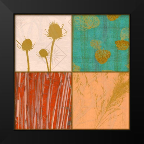 Vivid Patch Black Modern Wood Framed Art Print by Pazan, Tony