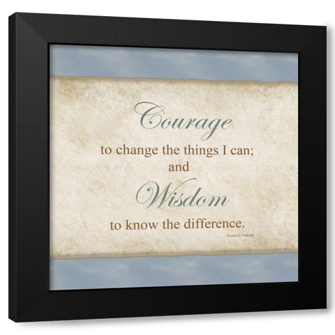 Courage Black Modern Wood Framed Art Print with Double Matting by Pazan, Tony