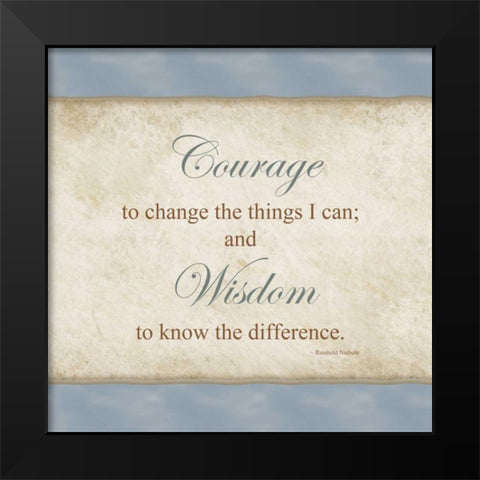 Courage Black Modern Wood Framed Art Print by Pazan, Tony