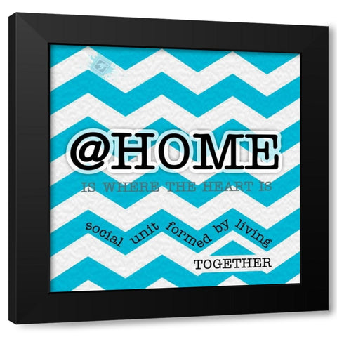 HOME Black Modern Wood Framed Art Print with Double Matting by Pazan, Tony