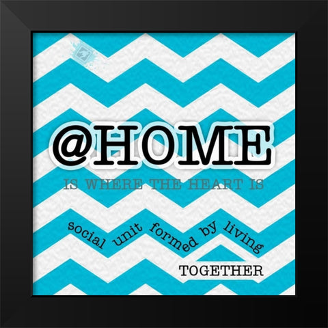 HOME Black Modern Wood Framed Art Print by Pazan, Tony