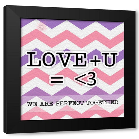 Love U Instaquote Black Modern Wood Framed Art Print by Pazan, Tony