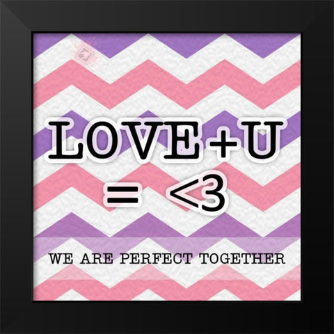 Love U Instaquote Black Modern Wood Framed Art Print by Pazan, Tony