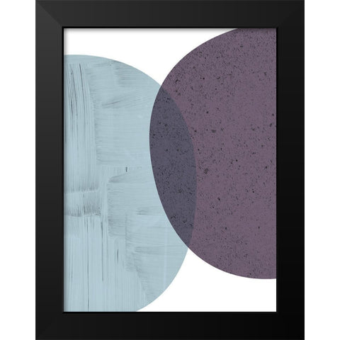 MidCentury Teal Purple 6 Black Modern Wood Framed Art Print by Urban Epiphany