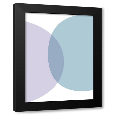 MidCentury Teal Purple 8 Black Modern Wood Framed Art Print with Double Matting by Urban Epiphany