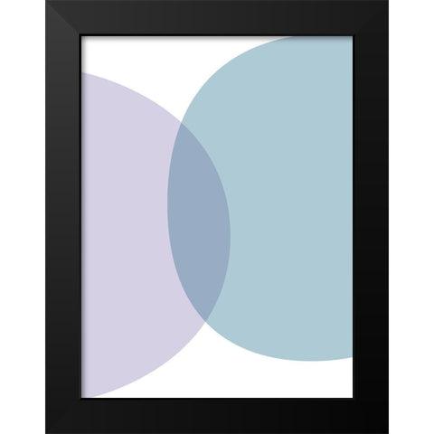 MidCentury Teal Purple 8 Black Modern Wood Framed Art Print by Urban Epiphany