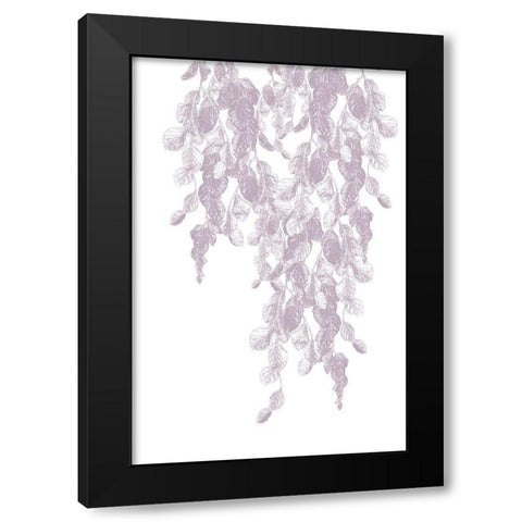 Weeping Willow Mauve Splash 1 Black Modern Wood Framed Art Print by Urban Epiphany