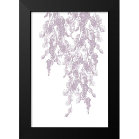 Weeping Willow Mauve Splash 1 Black Modern Wood Framed Art Print by Urban Epiphany