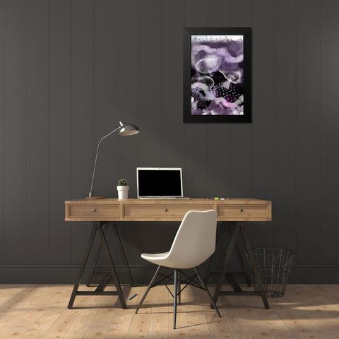 Evolving Ocean_Purple Black Modern Wood Framed Art Print by Urban Epiphany