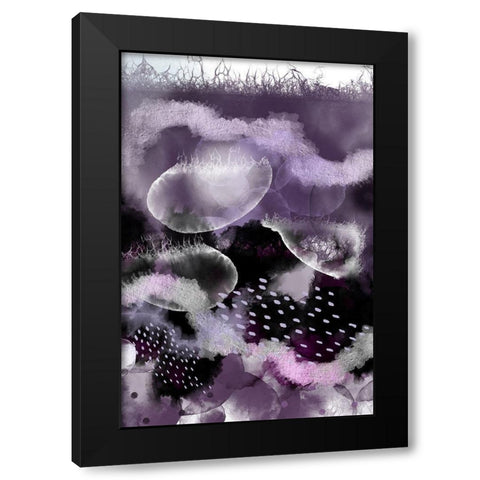 Evolving Ocean_Purple Black Modern Wood Framed Art Print by Urban Epiphany