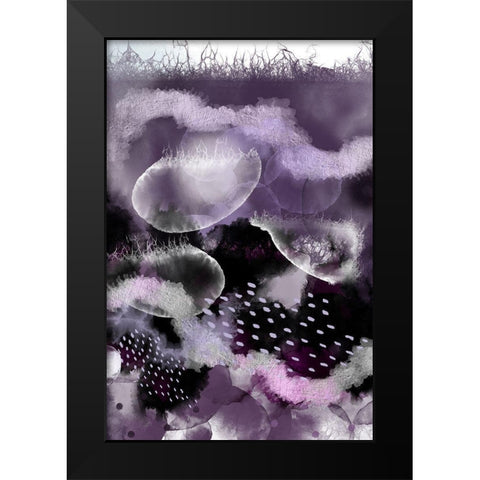 Evolving Ocean_Purple Black Modern Wood Framed Art Print by Urban Epiphany