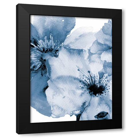 Raining Flowers 2 Black Modern Wood Framed Art Print with Double Matting by Brown, Victoria