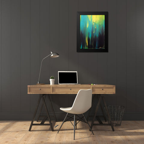 Northern Lights Black Modern Wood Framed Art Print by Brown, Victoria