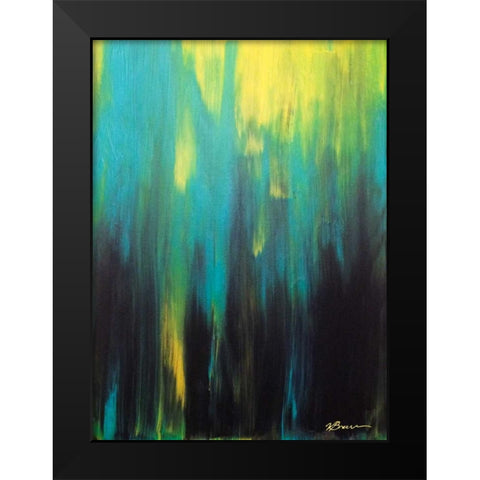Northern Lights Black Modern Wood Framed Art Print by Brown, Victoria