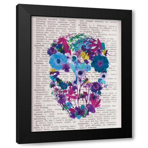 Skull 1 Black Modern Wood Framed Art Print with Double Matting by Brown, Victoria