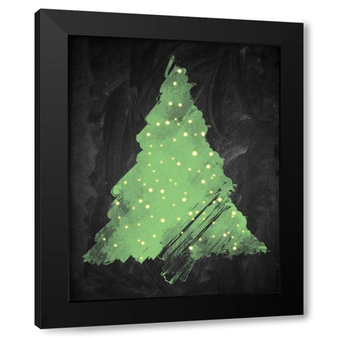 Chalkboard Tree 2 Black Modern Wood Framed Art Print with Double Matting by Brown,Victoria