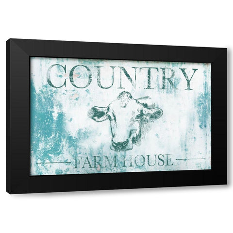 Farm House Black Modern Wood Framed Art Print by Brown, Victoria