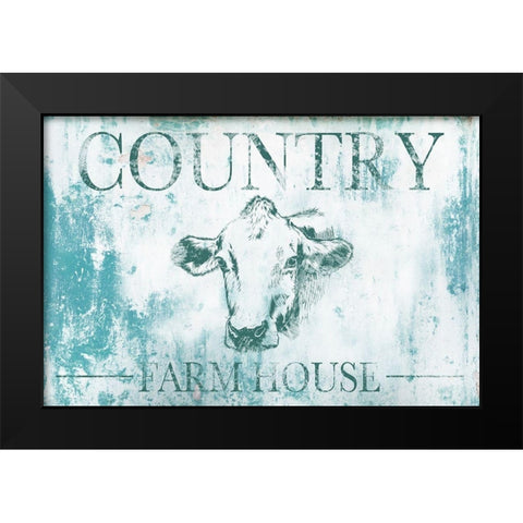 Farm House Black Modern Wood Framed Art Print by Brown, Victoria