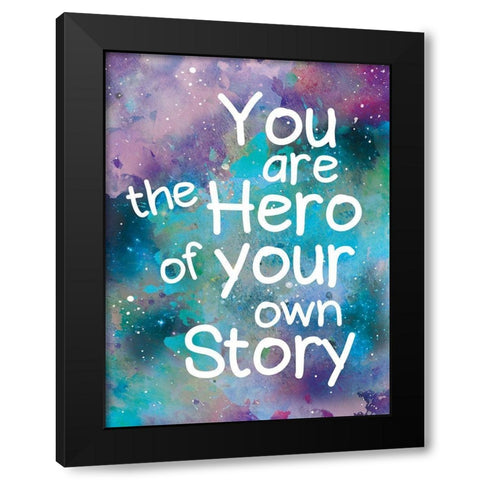 Galaxy Hero Black Modern Wood Framed Art Print with Double Matting by Brown, Victoria