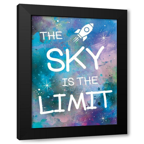 Galaxy Sky Black Modern Wood Framed Art Print with Double Matting by Brown, Victoria