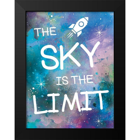 Galaxy Sky Black Modern Wood Framed Art Print by Brown, Victoria