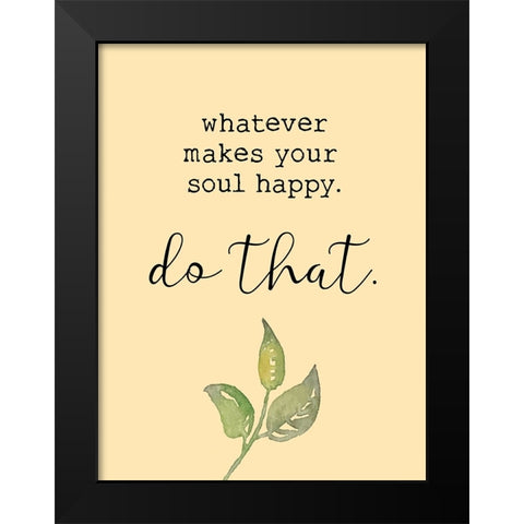 Happy Soul Black Modern Wood Framed Art Print by Brown, Victoria