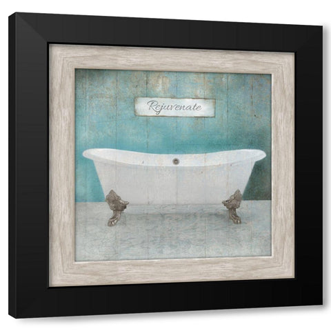 Wood Framed Aqua Bath Black Modern Wood Framed Art Print by Brown, Victoria