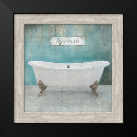 Wood Framed Aqua Bath Black Modern Wood Framed Art Print by Brown, Victoria