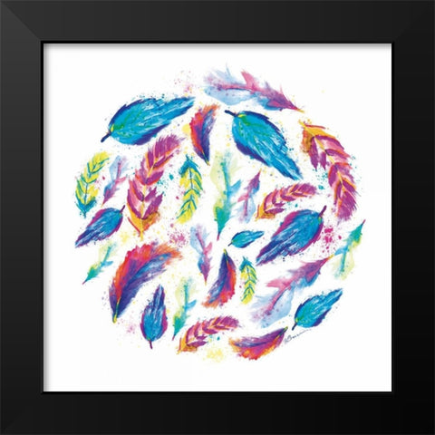Feather Cycle Black Modern Wood Framed Art Print by Brown, Victoria