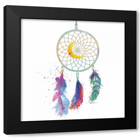 Dream Catcher Black Modern Wood Framed Art Print by Brown, Victoria
