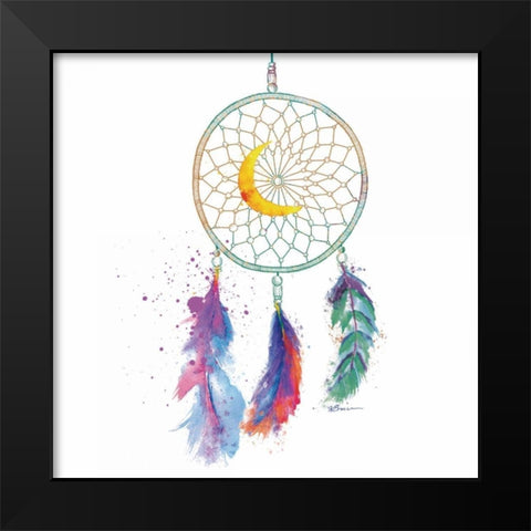 Dream Catcher Black Modern Wood Framed Art Print by Brown, Victoria