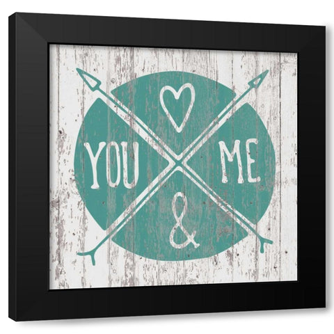 You And Me Black Modern Wood Framed Art Print by Brown,Victoria