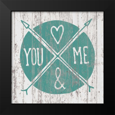 You And Me Black Modern Wood Framed Art Print by Brown,Victoria