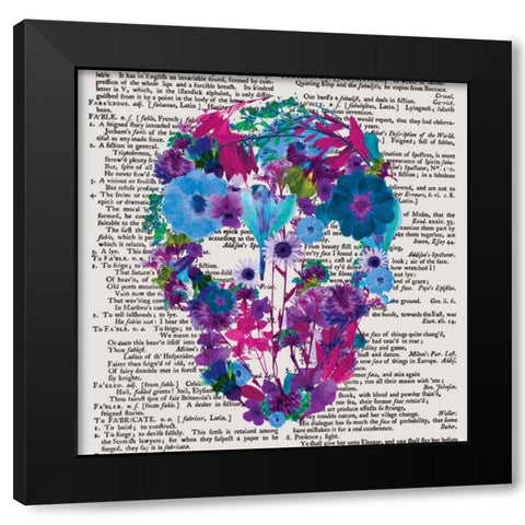 Skull 2.2 Black Modern Wood Framed Art Print with Double Matting by Brown, Victoria