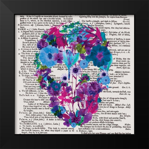 Skull 2.2 Black Modern Wood Framed Art Print by Brown, Victoria