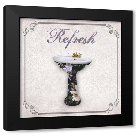 Refresh Bath Black Modern Wood Framed Art Print by Brown, Victoria